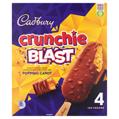 Crunchie Blast Ice Cream 4 x 90ml (360ml)