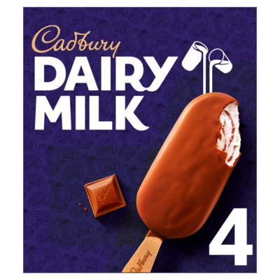 Dairy Milk Ice Creams 4 x 90ml (360ml)