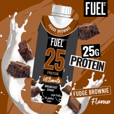 Fudge Brownie 25g High Protein Breakfast Shake Drink 330ml thumbnail 3