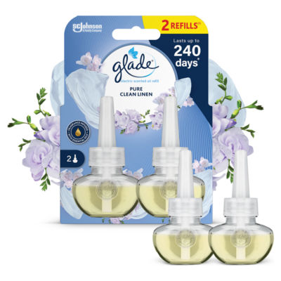 Electric Scented Oil Plug In Twin Refills Clean Linen 2x20ml thumbnail 2