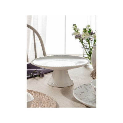 White Beaded Cake Stand