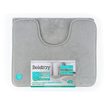 Beldray Antibac Memory Foam Bath Mat 2 Piece Set thumbnail 2