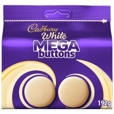 White Mega Buttons Chocolate Large Sharing Bag 192 g thumbnail 2