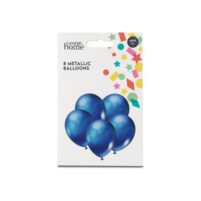 Blue Metallic Balloons