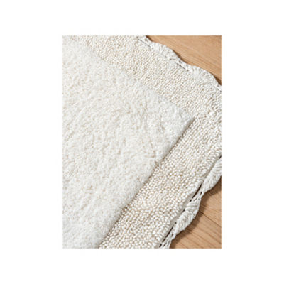 Cream Crochet Scallop Edge Bath Mat thumbnail 3