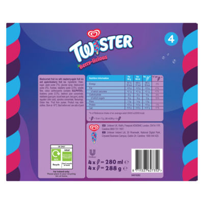 Twister Berry-licious Ice Lollies 4 x 70ml thumbnail 3