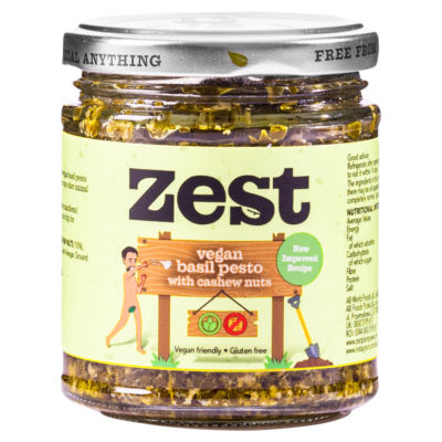 Vegan Basil Pesto with Cashew Nuts 165g thumbnail 2