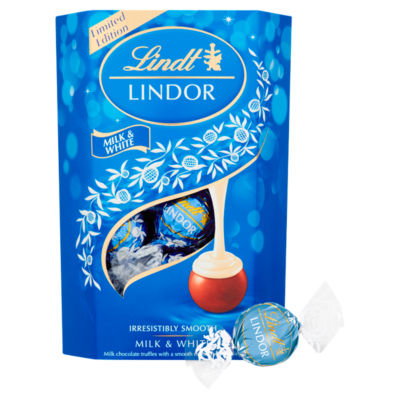 Lindor Milk & White Chocolate Truffles Box 200g thumbnail 3