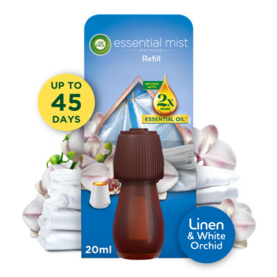 Essential Mist Refill Linen & White Orchid Air Freshener 20ml thumbnail 2