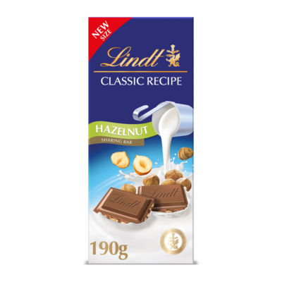 Classic Recipe Milk Hazelnut Chocolate Bar 190g thumbnail 2