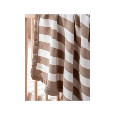 Natural Brown Knitted Cotton Shawl thumbnail 3