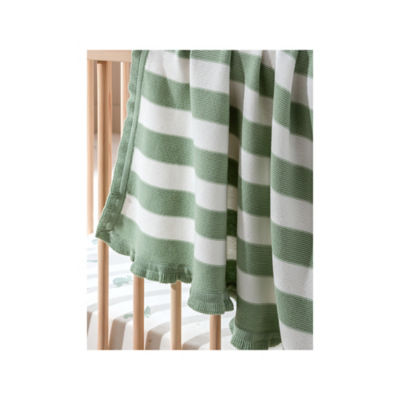 Green Knitted Cotton Shawl thumbnail 3