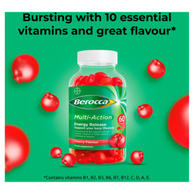 Multi-Action Cherry Flavour 60 Gummies thumbnail 3