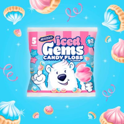 Iced Gems Candy Floss Flavour 5 x 23g thumbnail 4