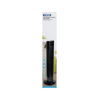 36" Digital Tower with remote control - Black thumbnail 2