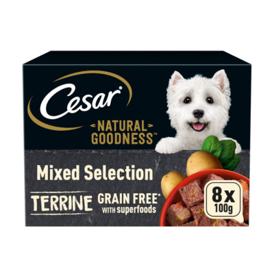 ® NATURAL GOODNESS™ Grain Free Adult Dog Food Mix Terrine 8 x 100g Tray