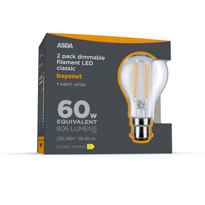 Filament A Shape 806L GL CLE B22 25H 27K DIM 2P thumbnail 2