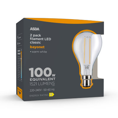 Classic 100W Bayonet Warm White Lightbulb thumbnail 3