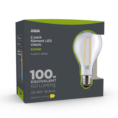 LED Filament Filament 100W Large Screw Clear Lightbulb