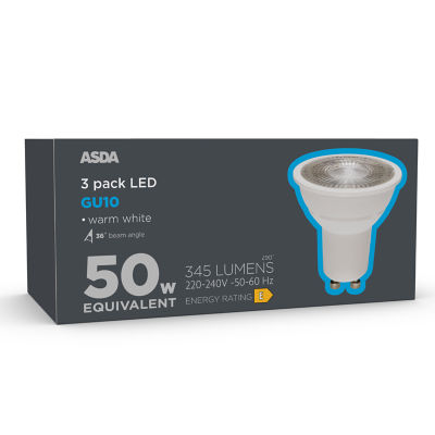 Led Gu10 345L Wh 25H 27K Non 3P