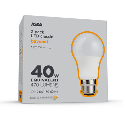 LED A Shape 470L WH COA B22 25H 27K NON 2P