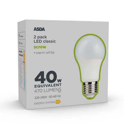 LED Filament 40W Large Screw Lightbulb