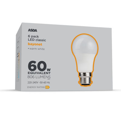 LED A Shape 810L WH COA B22 25H 27K NON 6P thumbnail 2