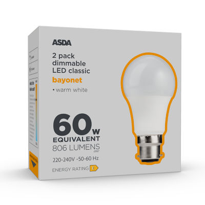LED Classic 60W Large Bayonet Dimmable Lightbulb