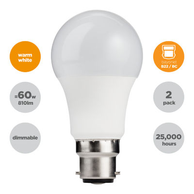 LED Classic 60W Large Bayonet Dimmable Lightbulb thumbnail 5