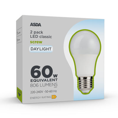 LED Classic 60W Large Screw Daylight Lightbulb