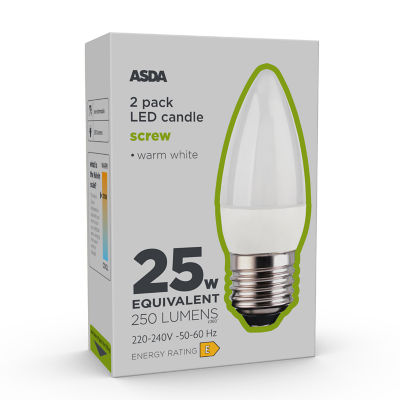 Led Candle 250L Wh Coa E27 25H 27K Non 2P thumbnail 2