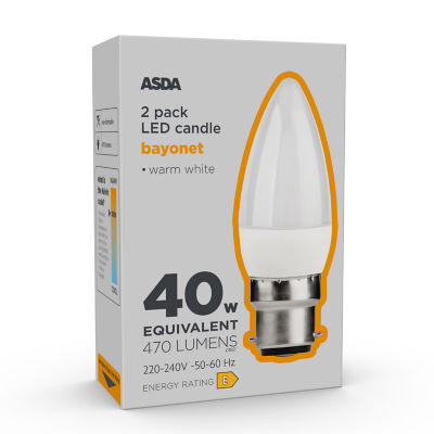 Led Candle 470L Wh Coa B22 15H 27K Non 2P