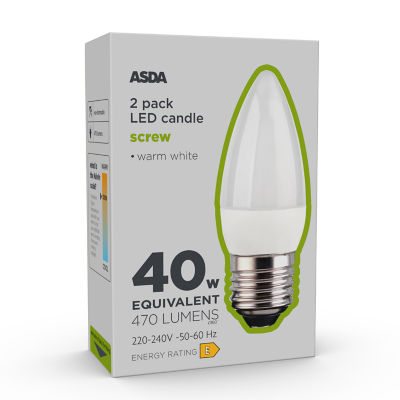 Led Candle 470L Wh Coa E27 15H 27K Non 2P