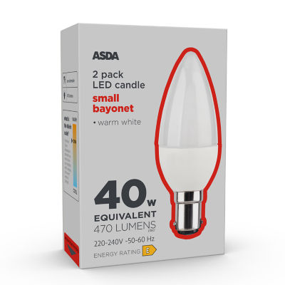 Led Candle 470L Wh Coa B15 15H 27K Non 2P