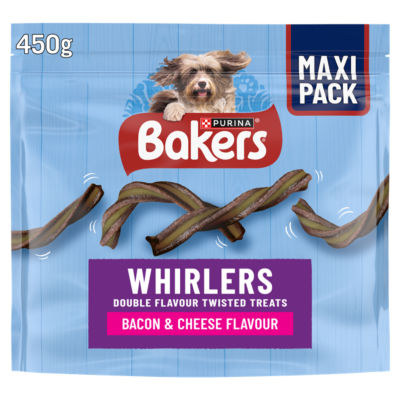 Bakers Whirlers Bacon and Cheese Dog Treats