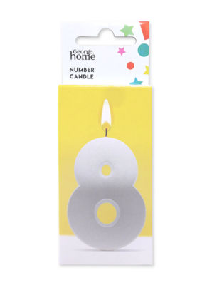 Large Glitter Candle- Number 8 thumbnail 2