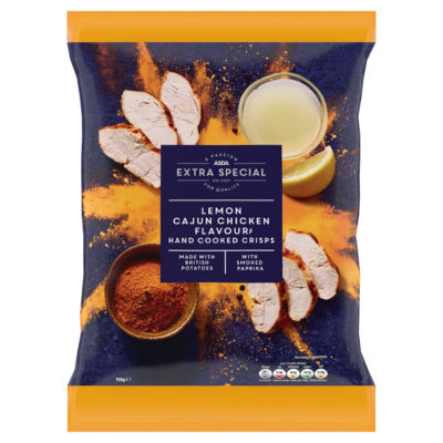 Extra Special Lemon Cajun Chicken Flavour Hand Cooked Crisps 150g thumbnail 2