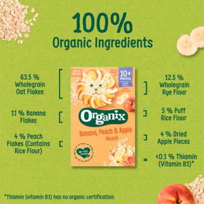 Banana, Peach & Apple Muesli 200g thumbnail 3