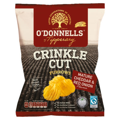 Crinkle Cut Furrows Mature Cheese & Red Onion Flavour 125g