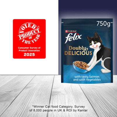 Doubly Delicious Salmon & Veg Dry Cat Food 750g thumbnail 3