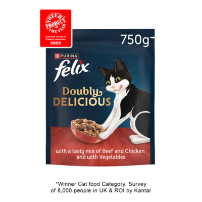 Doubly Delicious Beef, Chicken & Veg Dry Cat Food 750g thumbnail 2