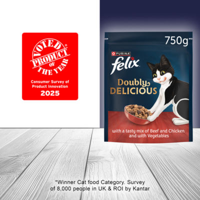 Doubly Delicious Beef, Chicken & Veg Dry Cat Food 750g thumbnail 3
