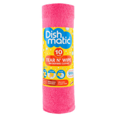 10 Tear N' Wipe Microfibre Cloths thumbnail 2