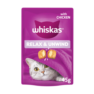Relax & Unwind Adult Cat Treats with Chicken 45g thumbnail 2