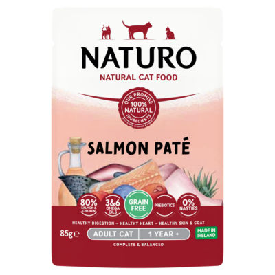 Natural Cat Food Salmon Paté Adult Cat 1 Year + 85g thumbnail 2