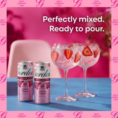 Premium Pink Gin & Tonic Ready To Drink 5% vol 6x250ml Cans thumbnail 4