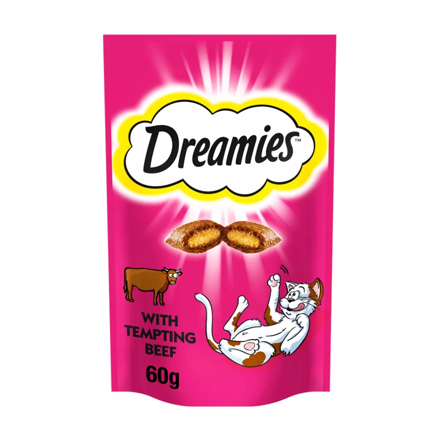 Dreamies Cat Treat Biscuits Adult & Kitten with Beef