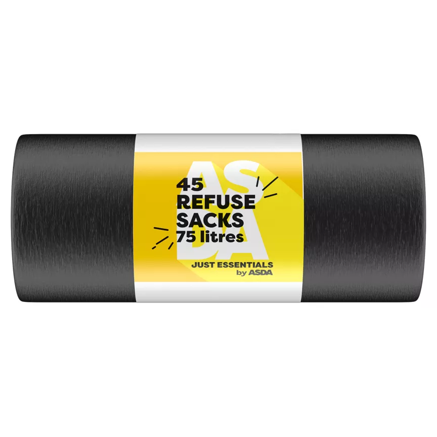 JUST ESSENTIALS by ASDA 45 Refuse Sacks 75 Litres