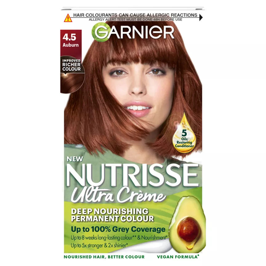 Garnier Nutrisse 4.5 Auburn Red Permanent Hair Dye