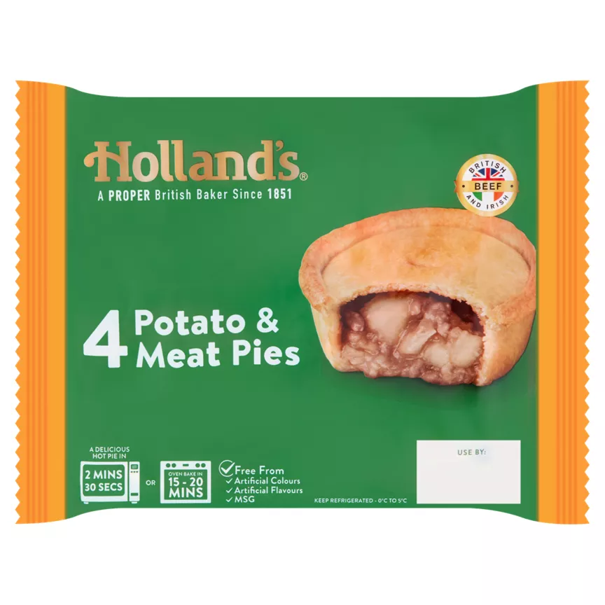 Holland's 4 Potato & Meat Pies